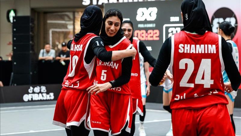 بسکتبال سه‌نفره دختران ایران به سکوی دوم روز پنجم رسید