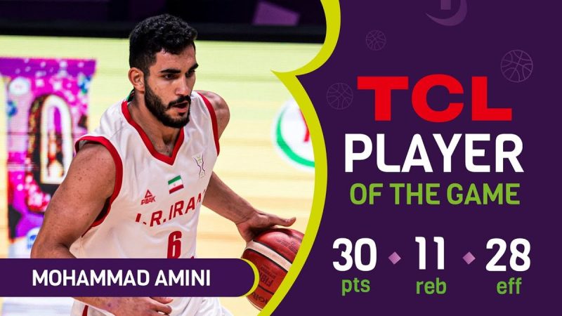 محمد امینی بهترین بازیکن دیدار ایران و چین تایپه در کاپ آسیا