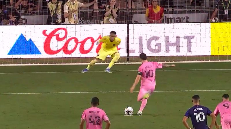 گل اول اینترمیامی به اورلاندو توسط لیونل مسی