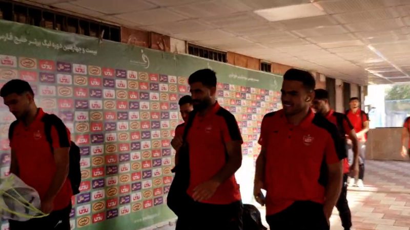 ورود بازیکنان پرسپولیس به ورزشگاه شهر قدس