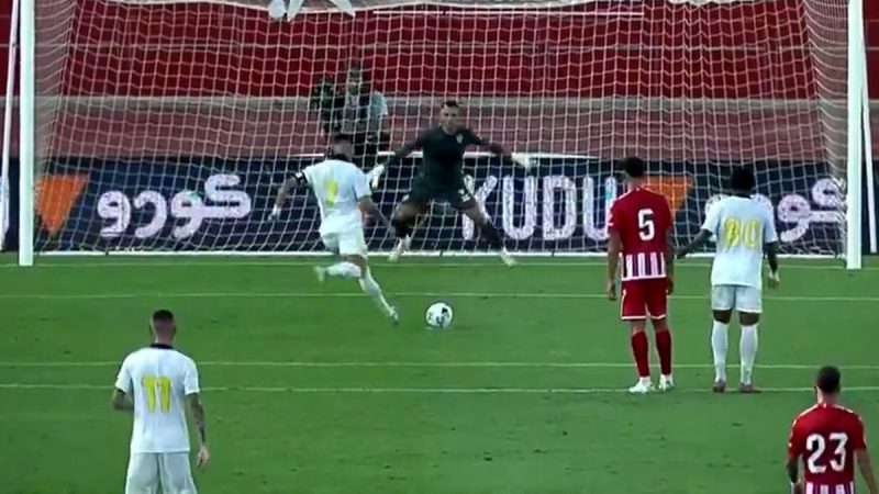 گل دوم النصر به آلمریا توسط کریستیانو رونالدو
