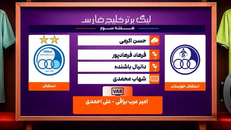 کارشناسی داوری دیدار استقلال خوزستان – استقلال