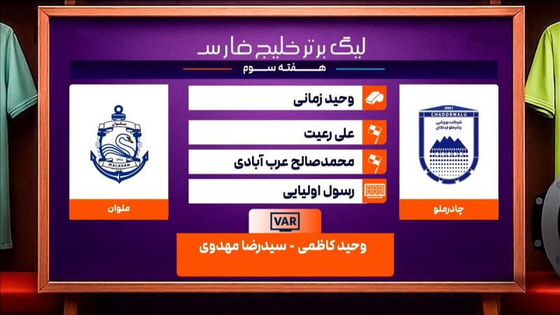 کارشناسی داوری دیدار چادرملو – ملوان