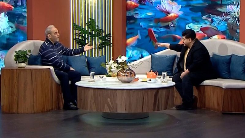 جر و بحث جواد خیابانی با مجری تلویزیونی