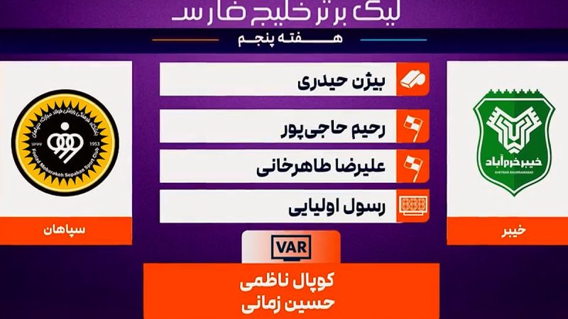 کارشناسی داوری خیبر خرم‌آباد – سپاهان