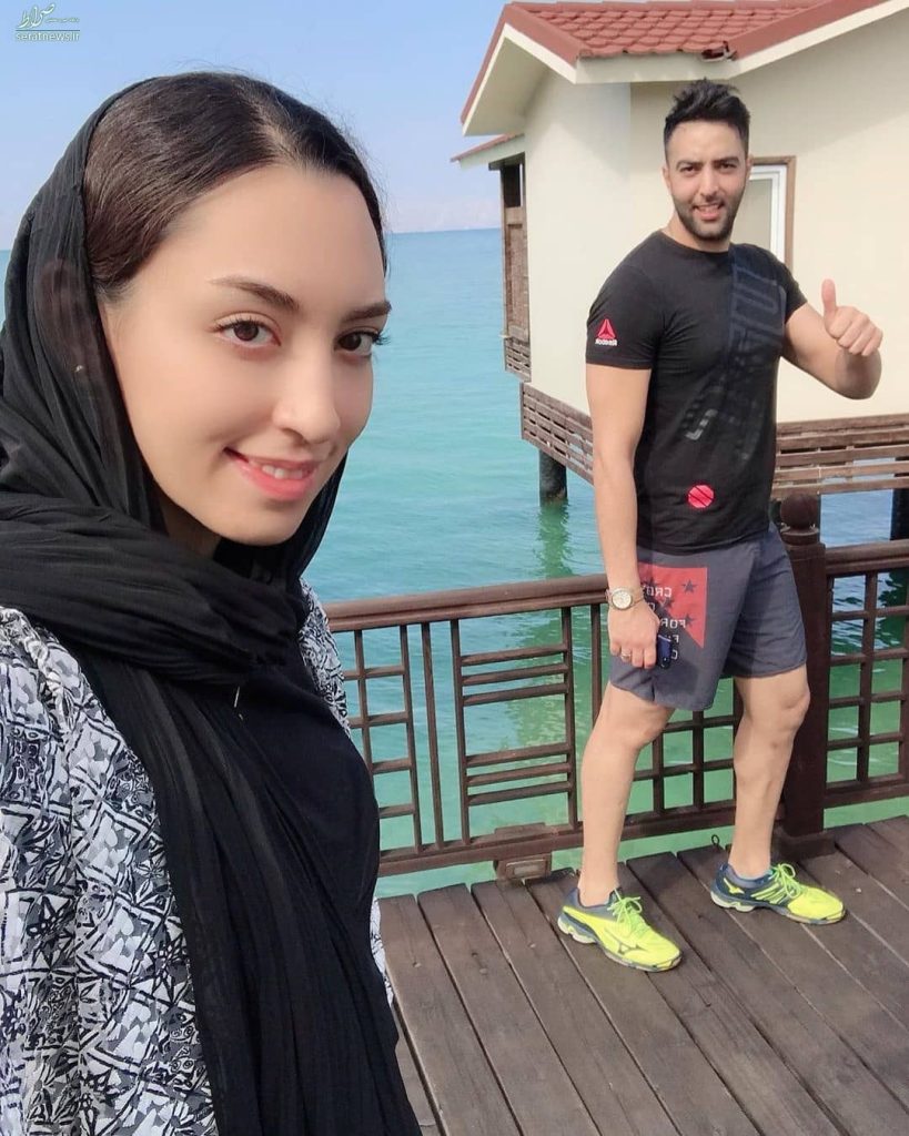 کیمیا علیزاده و همسرش حامد معدنچی