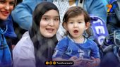 همسر و دختر رستم آشورماتوف در ورزشگاه قلعه حسن خان +عکس