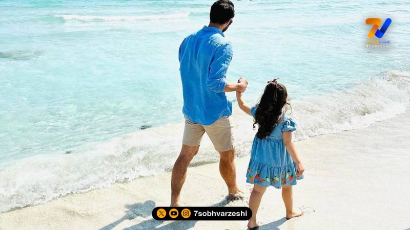 دختر بانمک کریم انصاری فرد با پیراهن تیم ملی