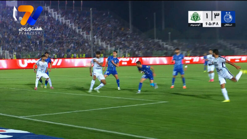 گل سوم استقلال به آلومینیوم توسط علیرضا کوشکی