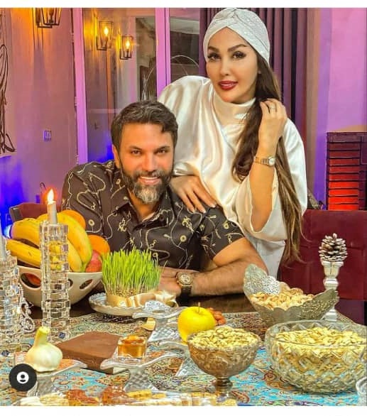 علیرضا نیکبخت واحدی و همسرش مونا حسین‌پور