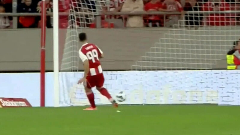 گل دوم المپیاکوس به آترومیتوس توسط مهدی طارمی