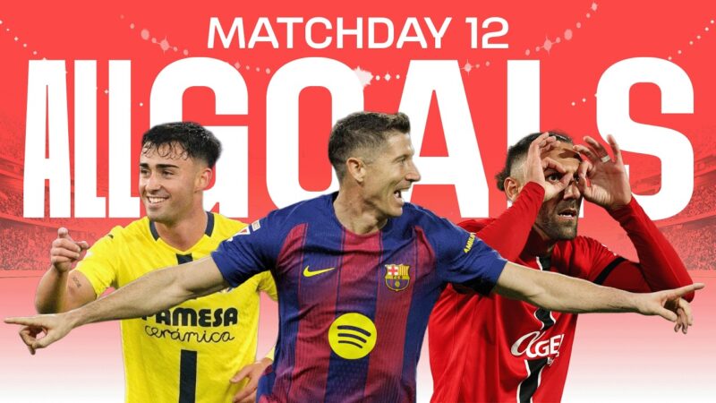 تمام گل‌های هفته ۱۲ لالیگا