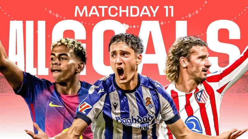 باران گل در لالیگا: همه گل‌های هفته یازدهم