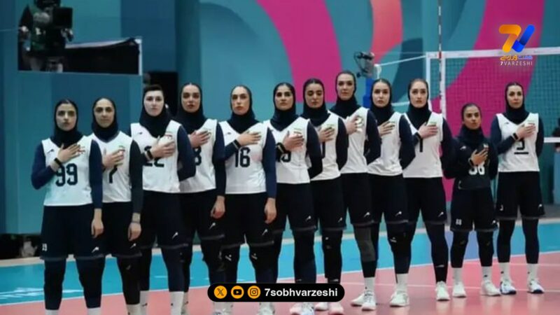 زنان والیبالیست ایران در ریاض به یاد صابر
