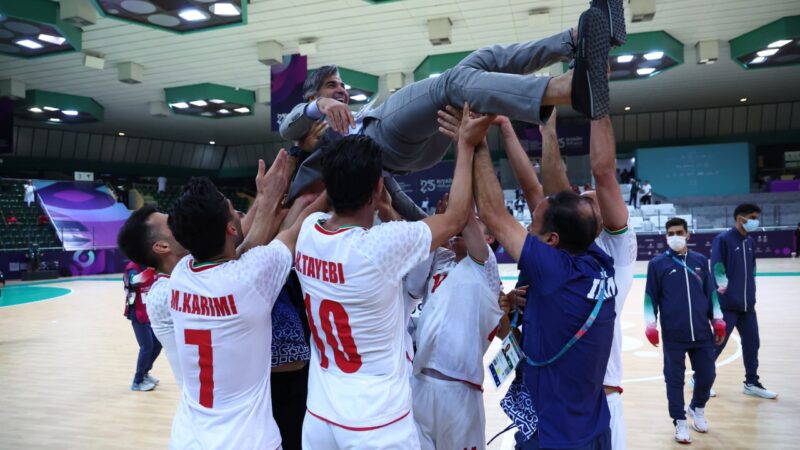 جشن قهرمانی فوتسال ایران در مسابقات کشورهای اسلامی