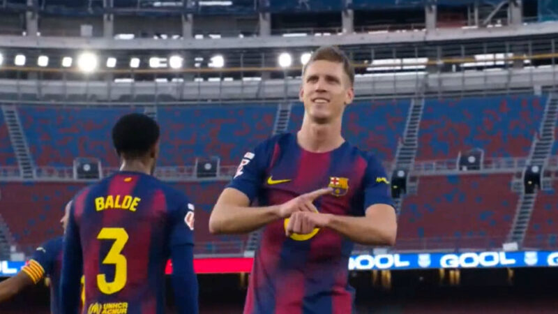 گل دوم بارسلونا به آلاوس (دنی اولمو)