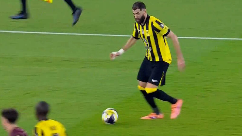 گل سوم الاتحاد به الشباب (دبل کریم بنزما)