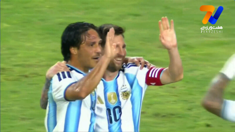 گل دوم آرژانتین به آنگولا توسط لیونل مسی