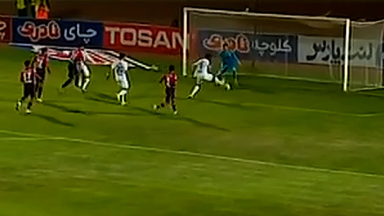 گل اول ملوان به آلومینیوم توسط علیرضا رمضانی