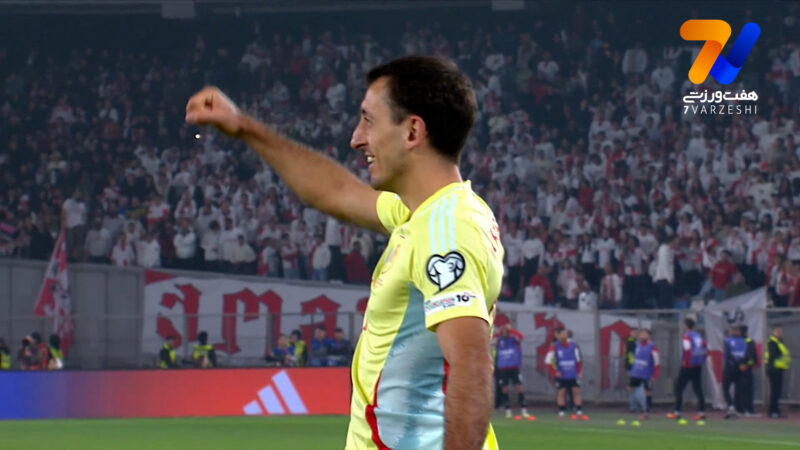 گل چهارم اسپانیا به گرجستان با دبل اویارزابال