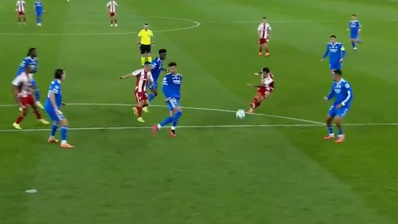 گل اول المپیاکوس به رئال مادرید توسط چیکینیو