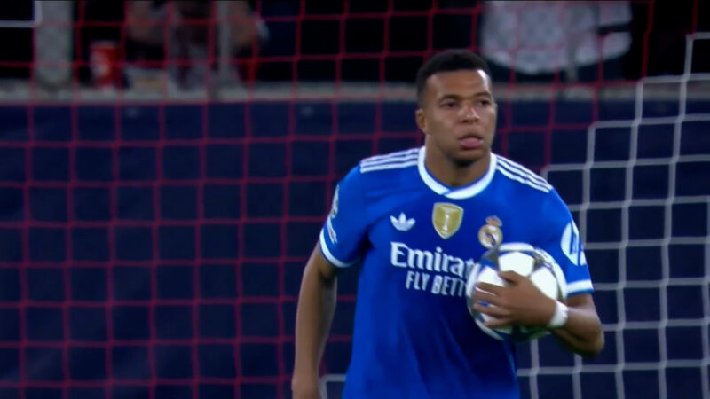 گل اول رئال مادرید به المپیاکوس توسط کیلیان امباپه