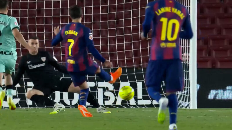 گل چهارم بارسلونا به بیلبائو توسط فران تورس