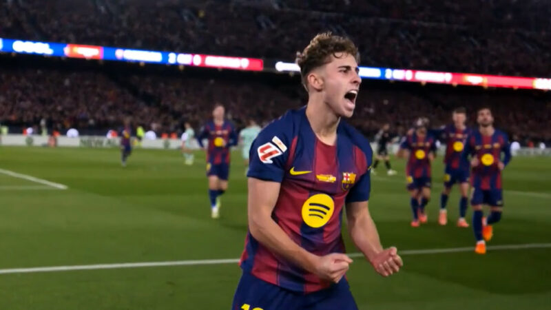 گل سوم بارسلونا به بیلبائو توسط فرمین لوپز