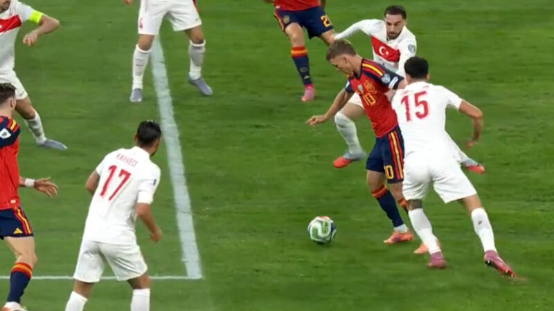 گل اول اسپانیا به ترکیه توسط دنی اولمو