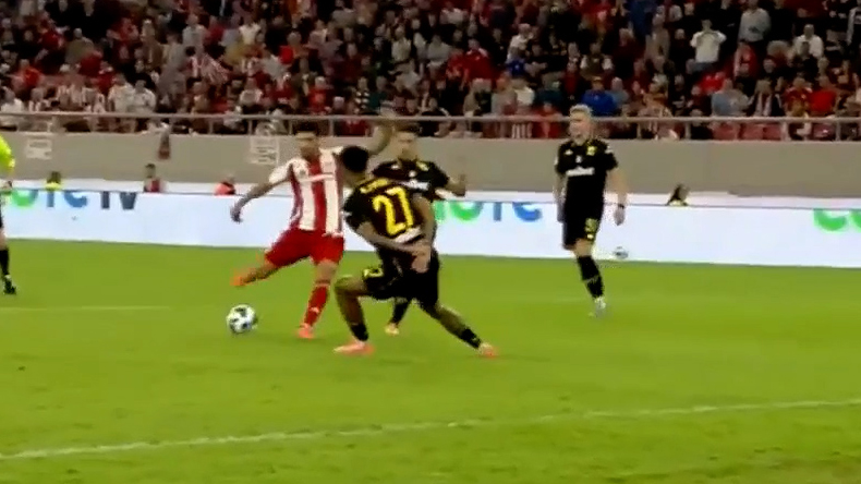 گل دوم المپیاکوس به آریس توسط مهدی طارمی