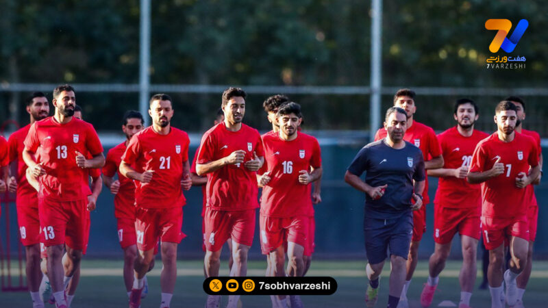 تمرین سبک تیم ملی فوتبال ایران قبل از سفر به امارات