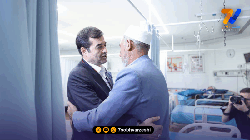 وزیر ورزش از صابر کاظمی عیادت کرد؛ اطلاع از آخرین وضعیت درمانی والیبال ملی‌پوش