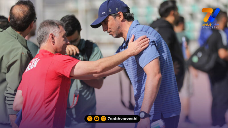 غلامرضا محمدی و شاگردانش مهمان تمرین تیم فوتبال خیبر