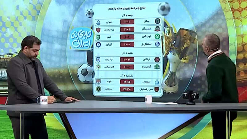 نتایج و برنامه بازی‌های روز گذشته لیگ برتر ایران