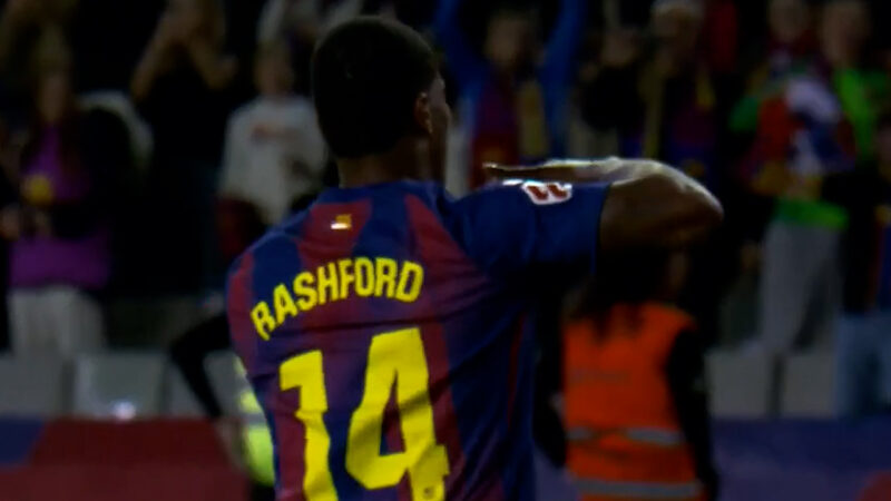 گل سوم بارسلونا به الچه توسط مارکوس رشفورد