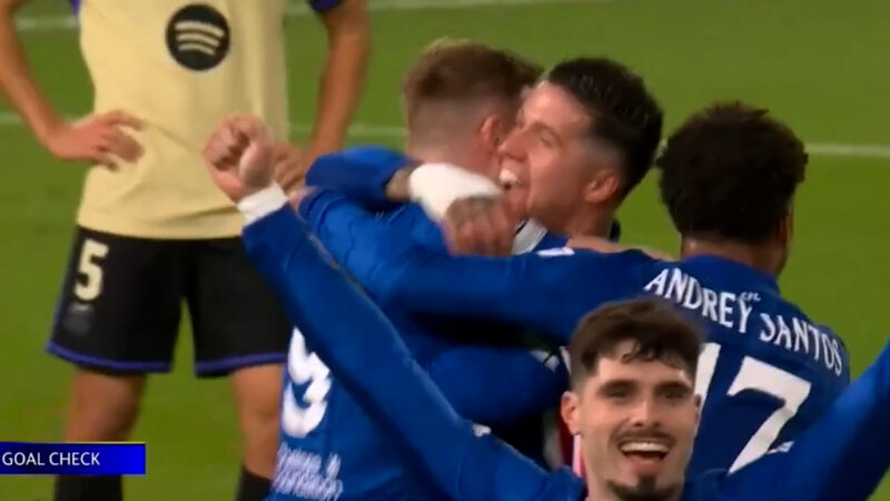 گل سوم چلسی به بارسلونا توسط لیام دلاپ