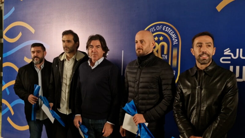 ورود ساپینتو و منیر الحدادی به جشن هشتاد سالگی استقلال