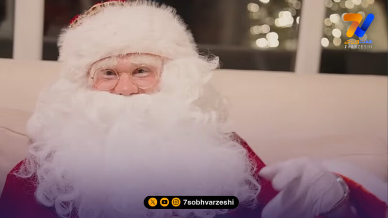 این فوتبالیست غول پیکر با لباس بابانوئل را شناسایی کنید! +عکس