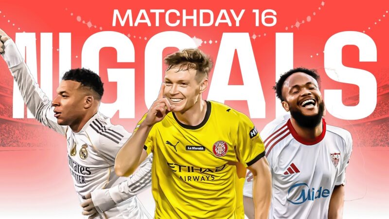 همه گل‌های هفته ۱۶ لالیگا