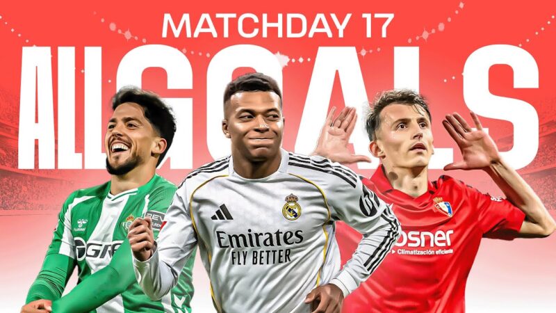 گل‌باران استادیوم‌ها در هفته ۱۷ لالیگا