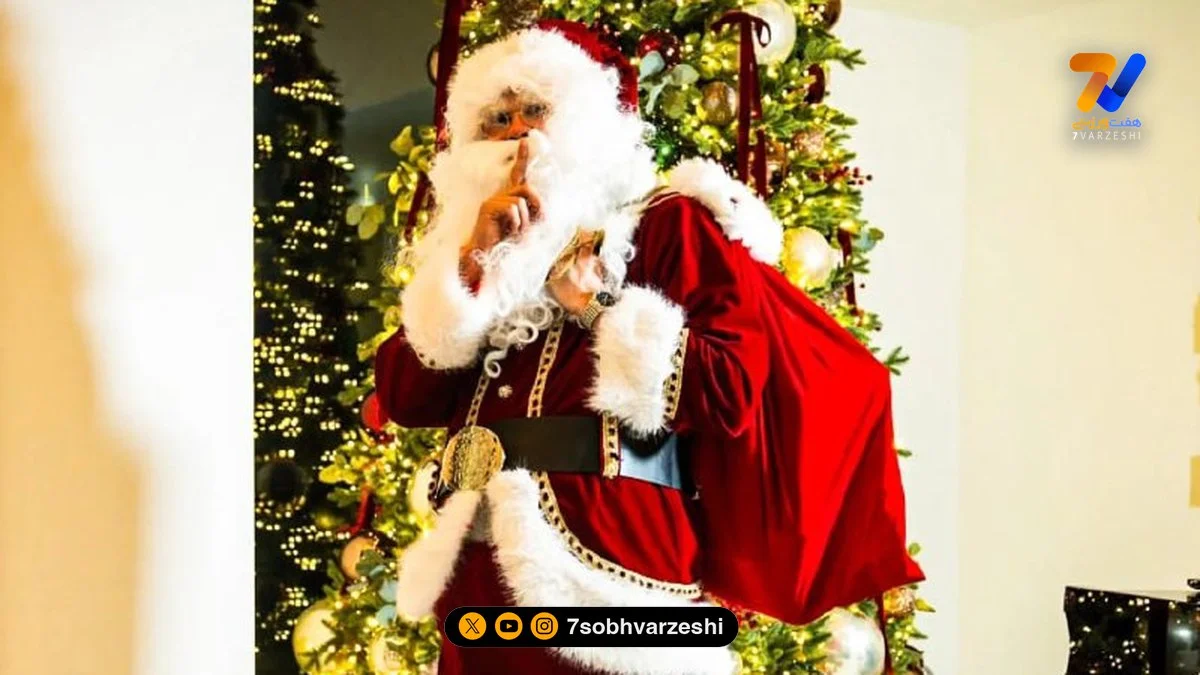 جشن کریسمس بازیکن‌های فوتبال