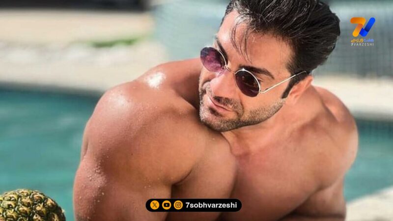 سلفی وحید بادپی یوز ایرانی با آرنولد شوارتزینگر در آمریکا