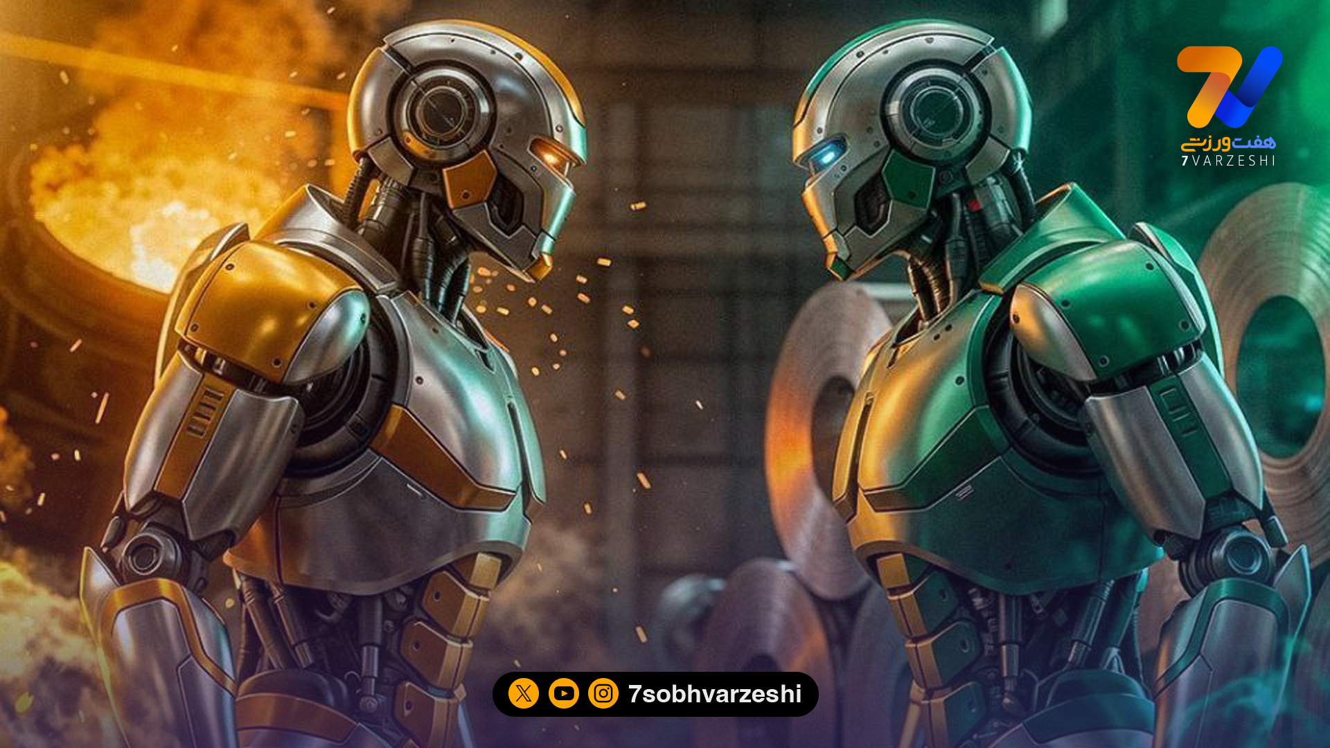 پوستر صنعتی سپاهان برای بازی امروز/ جدال ربات‌های فولادی و آلومینیومی