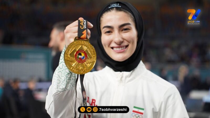 مراسم استقبال از آتوسا گلشادنژاد اولین دارنده مدال طلای کاراته جهان