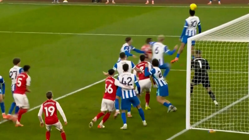 گل دوم آرسنال به برایتون با گل به خودی روتر