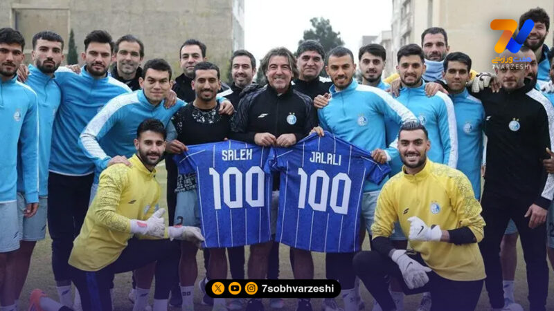 تقدیر استقلال از جلالی و حردانی با پیراهن شماره ۱۰۰ +عکس