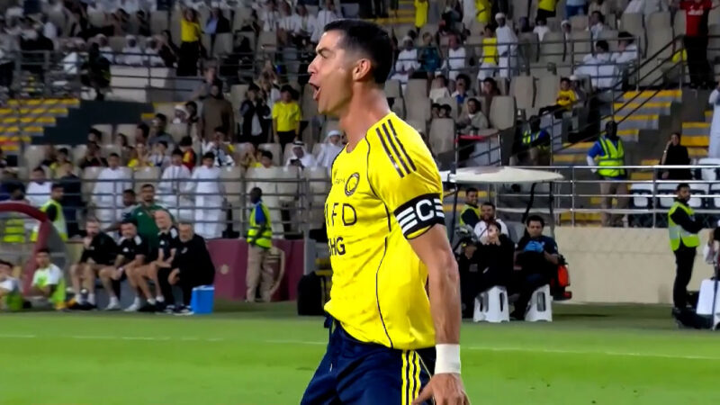 گل اول النصر به الوحده توسط کریستیانو رونالدو