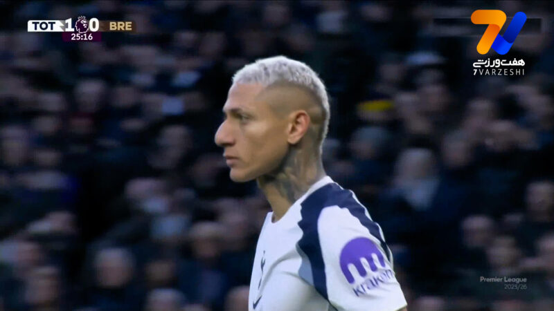 گل اول تاتنهام به برنتفورد توسط ریچالیسون