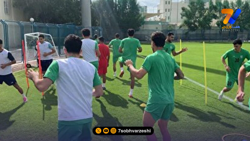 ۲ جلسه تمرین تاکتیکی تیم امید در سومین روز اردوی دبی