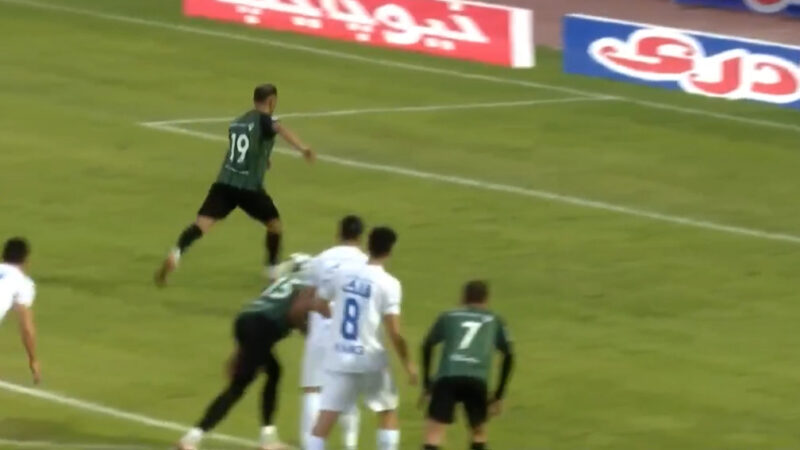 گل اول خیبر به استقلال توسط مهرداد قنبری